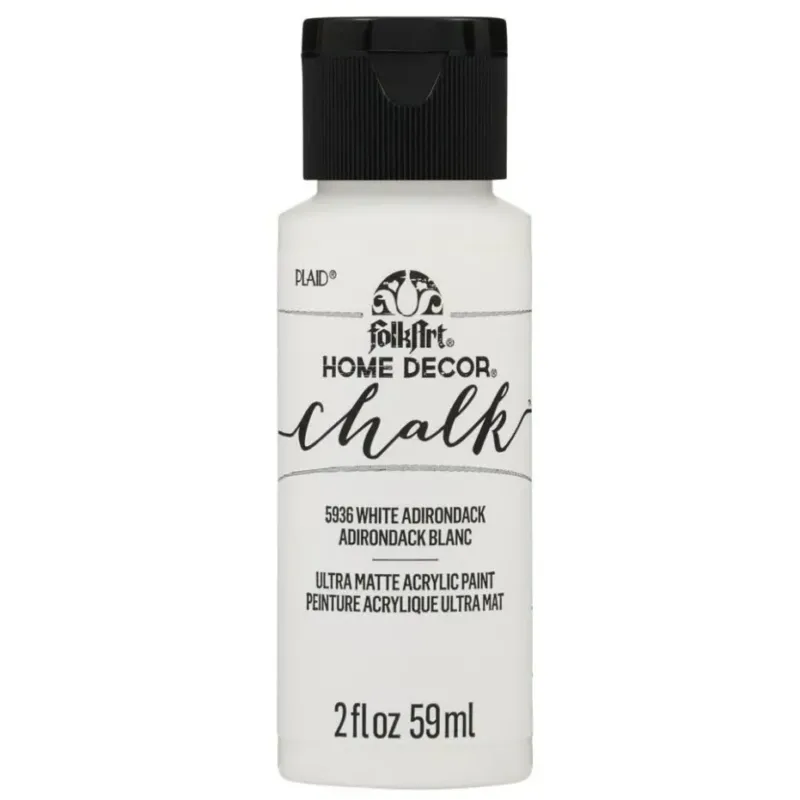FolkArt Home Decor Chalk Paint 59ml - White Adirondack